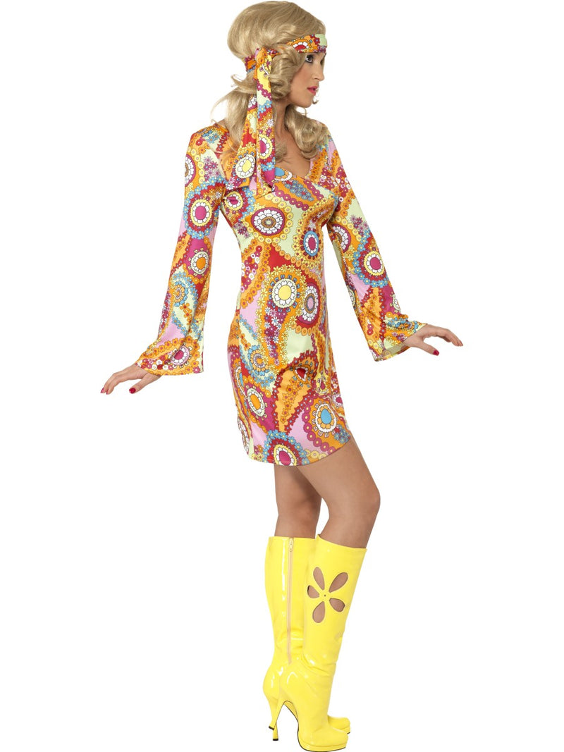 1960'S Hippy Costume, Multi-Coloured