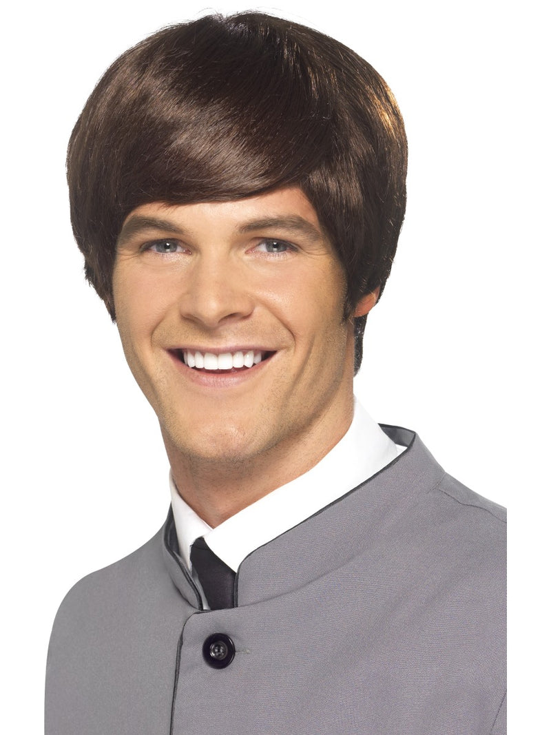 60'S Male Mod Wig,Brown