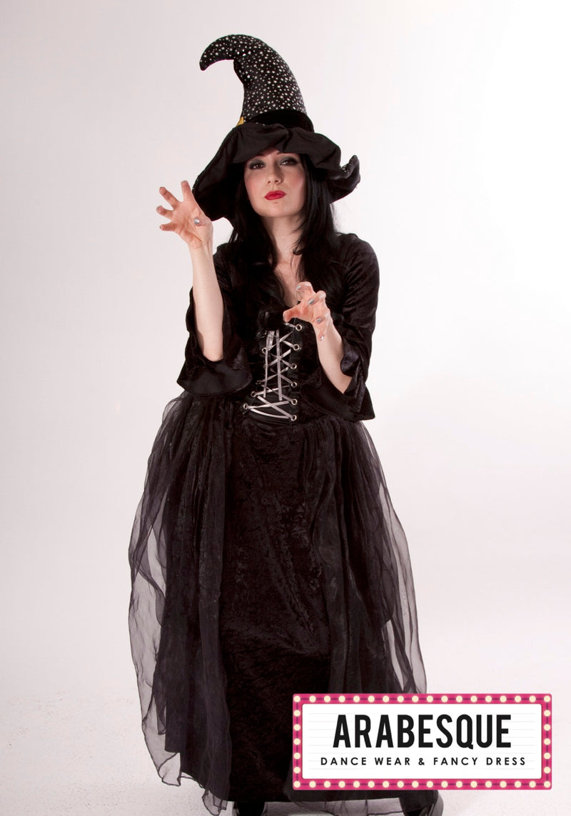 Ladies Witch Costume with Chiffon Skirt