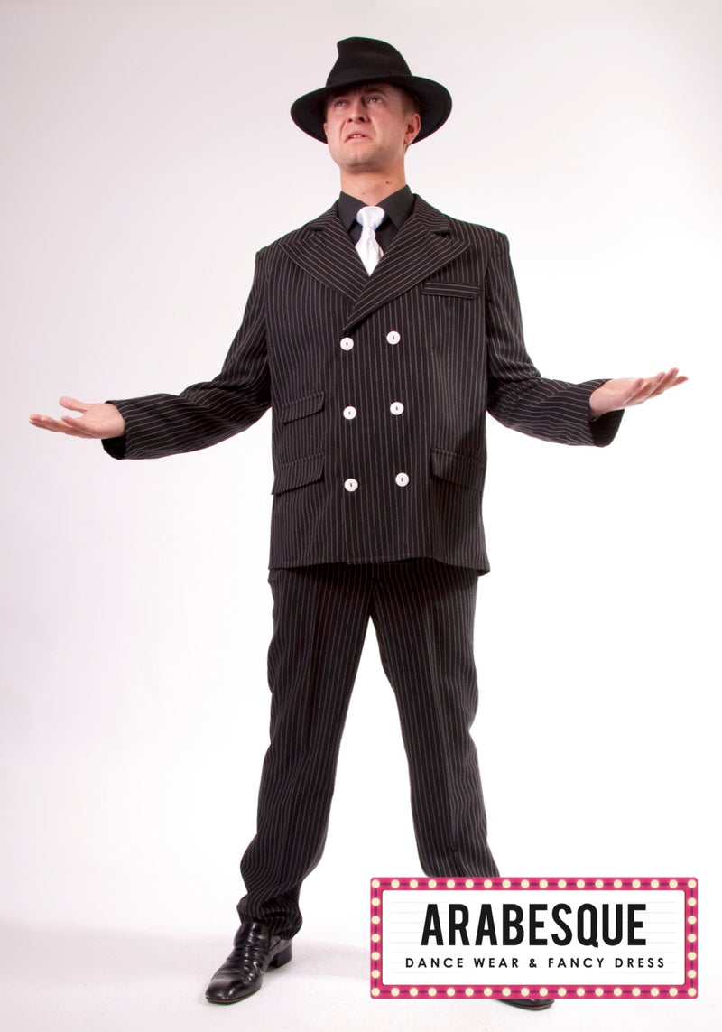 Gangster Pinstripe Suit Hire Costume
