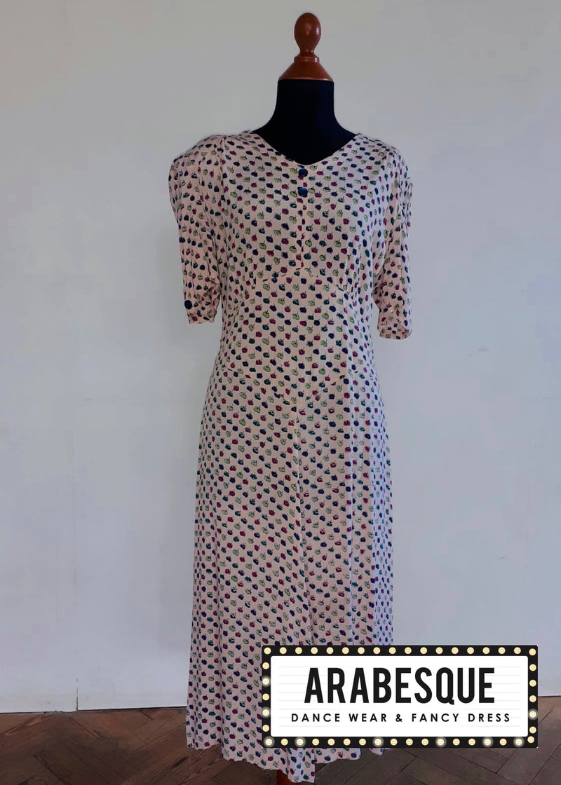 Ladies 1940's Peach Vintage Dress