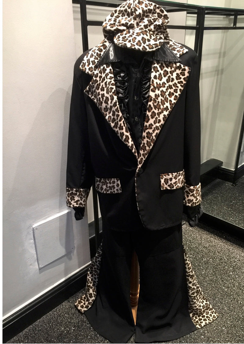Leopard Skin Panelled 1970's Suit Mens