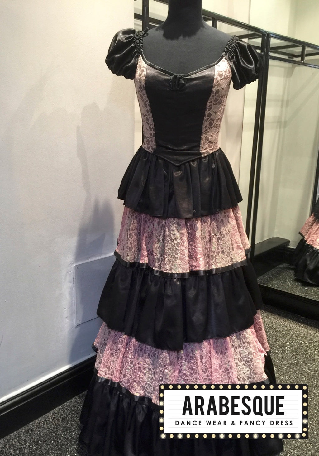Pink and Black Vicotian Ballgown